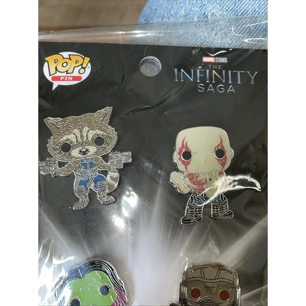 New Marvel Guardians of the Galaxy Funko Pin Set Quill, Gamora, Drax, Rocket - Picture 2 of 4